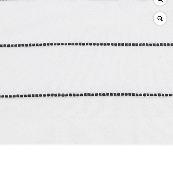 Mainstays White /Black Stripe Boarder & Tassel Table Throw 50x 50 - Picture 7 of 13